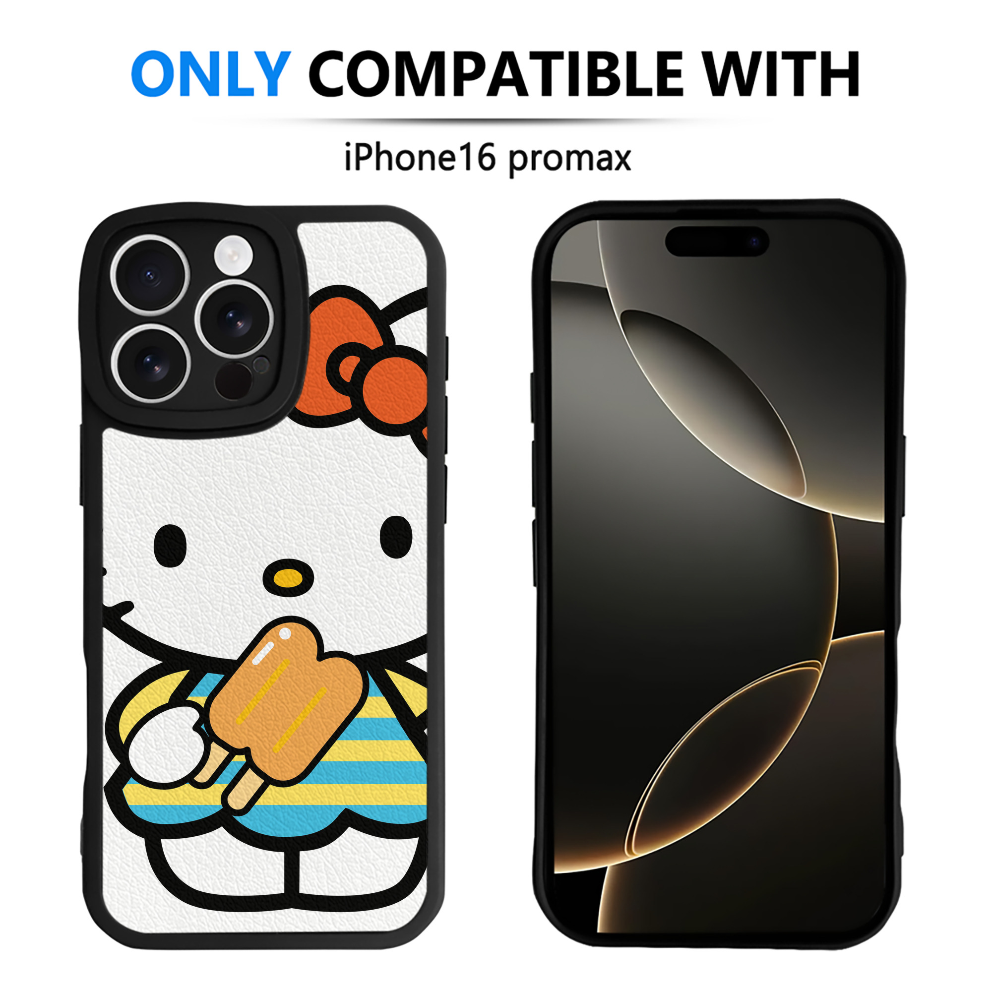 （画像用） Hello Kitty ハローキティ 【iPhone 16シリーズ対応】シリコンスマホケース（レザー調） 材質：シリコン